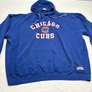 Stitches Chicago Cubs Blue Pullover Hoodie Sweatshirt Mens XXL MLB Baseball